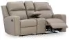 Ashley Furniture 6330794 Lavenhorne - Dbl Rec Loveseat W/Console - Pebble
