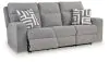 Ashley Furniture 90503/15/18 Biscoe - 2 Pc. - Power Reclining Sofa, Power Reclining Loveseat - Pewter