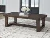 Ashley Furniture T856-1 Breckington - Rectangular Cocktail Table - Dark Brown