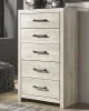 Ashley Furniture B192/31/36/46/58/56/97/92(2) Ashley Furniture B192/31/36/46/58/56/97/92(2) Cambeck - 8 Pc. - Dresser, Mirror, Chest, King Panel Bed, 2 Nightstands - Whitewash