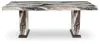 Ashley Furniture PCD581D4 Jeshina - Dining Table - Dark Brown / Beige