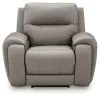 Ashley Furniture PCU1370013A Real Moments - Power Recliner With Audio Seating - Ash