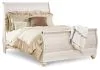 Ashley Furniture B267B4 Ashley Furniture B267B4 Willowton - Queen Sleigh Bed With Faux Plank Design - Whitewash