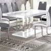 CoasterEssence 193811 Brooklyn - Rectangular Dining Table - White High Gloss