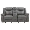 CoasterEveryday 650355 Conrad - Upholstered Padded Arm Glider Loveseat - Gray