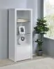 Coaster Fine Furniture 704254 Jude - 3-Shelf Engineered Wood Media Tower - High Gloss White