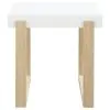 CoasterEssence 753397 Pala - Rectangular End Table - White High Gloss And Natural