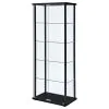 CoasterEveryday 950170 Delphinium - 5-Shelf Clear Glass Curio Display Cabinet - Black