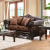 Furniture of America SM6404-LV Elpis - Loveseat - Brown / Espresso