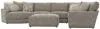 Jackson Furniture Industries 3145/73/59/31/92/28-28 Jackson Furniture Industries 3145/73/59/31/92/28-28 Turner - 5 Piece Sectional With LSF Cuddler With Cocktail Ottoman - Mushroom