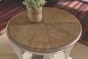 Ashley Furniture T743-6 Realyn - Round End Table - White / Brown