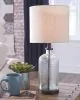 Ashley Furniture L430674 Bandile - Glass Table Lamp  - Clear / Bronze Finish