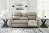 Ashley Furniture 6330789 Lavenhorne - Rec Sofa W/Drop Down Table - Pebble