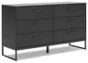 Ashley Furniture EB1865/231/157/113/291(2) Ashley Furniture EB1865/231/157/113/291(2) Socalle - 5 Pc. - Dresser, Queen Panel Platform Bed, 2 Nightstands - Black
