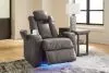 Ashley Furniture 3660213 Fyne-Dyme - Power Recliner/Adj Headrest - Shadow