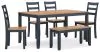 Ashley Furniture D399-325 Ashley Furniture D399-325 Gesthaven - Dining Room Table Set (Set of 6) - Natural / Blue