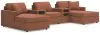 Ashley Furniture 92102S49 Ashley Furniture 92102S49 Modmax - 5-Piece Double Chaise Sectional With Audio System Consoles - Spice