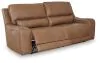 Ashley Furniture PCU6260647 DeepWakes - 2 Seat Power Reclining Sofa Adjustable Headrest - Caramel
