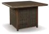 Ashley Furniture P750-665 Paradise Trail - Square Bar Table w/Fire Pit - Medium Brown