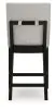 Ashley Furniture D618/13/124(2) Neymorton - 5 Pc. - Rectangular Dining Room Counter Table, 4 Barstools - Dark Grayish Brown