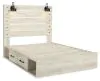 Ashley Furniture B192B24 Ashley Furniture B192B24 Cambeck - Queen Panel Bed With 4 Storage Drawers - Whitewash