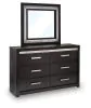 Ashley Furniture PCB2611B1 Ashley Furniture PCB2611B1 Brizmore - Dresser And Mirror - Black