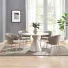 ACME DN07075 Ogin - Round Dining Table - Marble Print & Natural