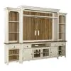 Liberty Furniture 652-ENT-ECP Liberty Furniture 652-ENT-ECP Farmhouse Reimagined - Entertainment Center With Piers - Antique White / Chestnut Tops