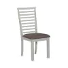 Liberty Furniture 182-C2001S Brook Bay - Upholstered Ladder Back Side Chair - Textured White / Carbon Gray