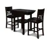 New Classic D1701-42S-EBY New Classic D1701-42S-EBY Gia - 3 Piece Dining Set (Counter Drop Leaf Table & 2 Chairs) - Ebony