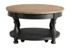 Riverside Furniture 32301 Barrington - 2 Tone Round Cocktail Table - Antique Oak / Matte Black