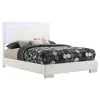 CoasterEssence 203500F Felicity - Wood Full LED Panel Bed - White High Gloss