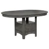 CoasterEveryday 108211 Lavon - Oval Extension Leaf Dining Table - Medium Gray