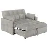 CoasterEssence 508307 Cotswold - Upholstered Convertible Sleeper Sofa Bed - Light Gray