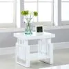 CoasterEssence 705707 Schmitt - Rectangular Side End Table - White High Gloss