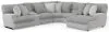 Jackson Furniture Industries 619/34/36/38/39/33-18 Jackson Furniture Industries 619/34/36/38/39/33-18 Abraxas - 6 Piece Power Reclining Sectional With Lay-Back Chaise And 1 Lay-Flat Reclining Seat (RSF Chaise) - Moonstruck