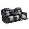 New Classic U7005-30-BKG New Classic U7005-30-BKG Nikko - Sofa With Dual Recliner - Black / Gray