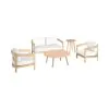 New Classic 60-G5511-L5S New Classic 60-G5511-L5S Wesley - 5 Piece Outdoor (Loveseat & 2 Chairs & Coffee & End Table) - White