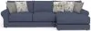 Jackson Furniture Industries 4052/63/76/2-23 Cape May - 2 Piece Sofa Chaise With Comfort Coil Seating And 5 Accent Pillows Included (RSF Chaise) - Denim