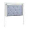 Liberty Furniture 781-BR17HU Liberty Furniture 781-BR17HU Reflections - Full Upholstered Panel Headboard With Lights - Pearl White