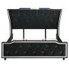 Coaster Fine Furniture 223161KE Lorient - Eastern King LED Upholstered Bed - Black