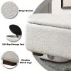 ACME AC02652 Sandro - Bench With Storage - Beige Boucle & Walnut