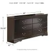 Ashley Furniture B128-31 Huey Vineyard - Six Drawer Dresser - Black