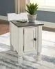 Ashley Furniture T994-7 Havalance - Chair Side End Table - White / Gray