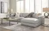 Ashley Furniture 57404S2 Ashley Furniture 57404S2 Amiata - 2-Piece Sectional With Raf Corner Chaise - Glacier