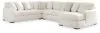 Ashley Furniture 61904S4 Chessington - 4-Piece Sectional With Raf Corner Chaise - Ivory