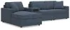 Ashley Furniture 92121S38 Ashley Furniture 92121S38 Modmax - 4-Piece Sectional With Laf Corner Chaise And Audio System Console - Ink