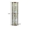 Pulaski Furniture 21395 PFC Curios - Lighted Half Round 5 Shelf Curio Cabinet - Aged Silver