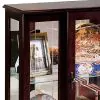 Pulaski Furniture 6705 PFC Curios - Lighted 1 Shelf Console Display Cabinet - Cherry Brown
