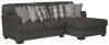 Jackson Furniture Industries 5473/46/76-58 Jackson Furniture Industries 5473/46/76-58 Crawford - 2 Piece Sofa Chaise With RSF Chaise With 6 Included Accent Pillows - Dark Gray